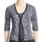 Ojai Burnout Cardigan Shirt - 3/4 Sleeve (For Women)