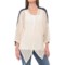 Jewel Eyelet Cardigan Sweater - Open Front, Short Sleeve (For Women)