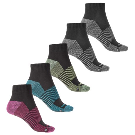 Copper Fit Half-Cushion Socks - 5-Pack, Ankle (For Women)