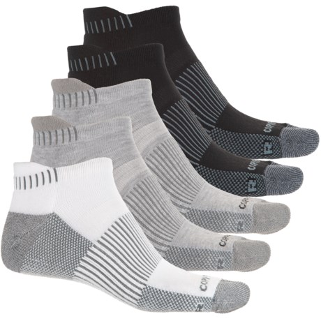 Copper Fit Half-Cushion Socks - 5-Pack, Below the Ankle (For Men)