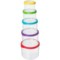 Kitchen Details Rainbow Round Clear Food Storage Containers - 10-Piece, BPA-Free