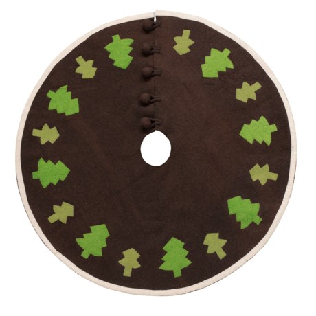 Arcadia Home Tree Hand-Felted and Appliqued Wool Tree Skirt - 60”