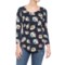 Chelsea & Theodore Printed Pocket Shirt - 3/4 Sleeve (For Women)