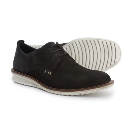 ECCO Contoured Plain-Toe Oxford Shoes - Nubuck (For Men)