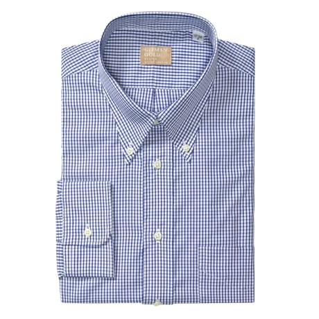 Gitman Brothers Cotton Check Dress Shirt - Long Sleeve (For Tall Men)