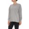 Pure & Simple French Terry Pullover Shirt with Side Slits - Crew Neck, Long Sleeve (For Women)
