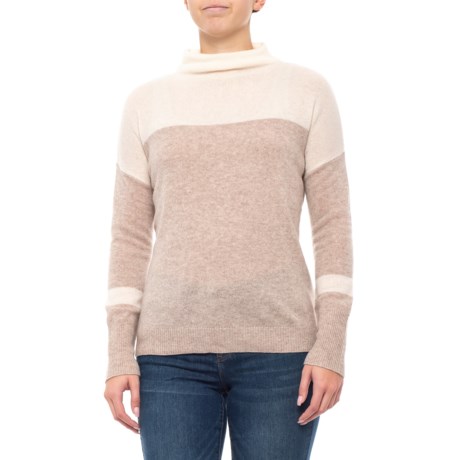 Tahari Mock Color-Block Sweater - Cashmere (For Women)