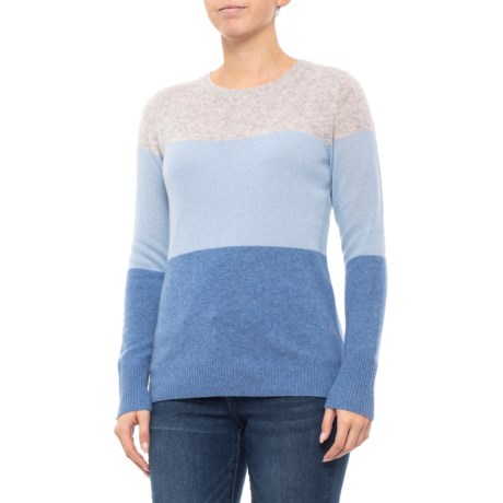 Nanette Lepore Colorblock Shirt - Cashmere, Crew Neck, Long Sleeve (For Women)