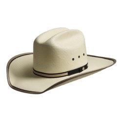 Bailey Wesley Cowboy Hat - Stockman Crown, Straw (For Men and Women)