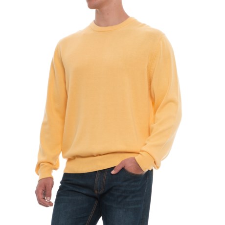 Blue Crew Neck Contrast Sweater (For Men)