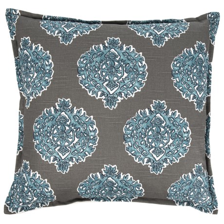 Canaan Madras Print Pillow - 22x22”, Feathers