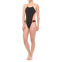 Speedo Vee 2 Color-Block One-Piece Swimsuit (For Women)