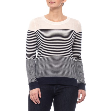 Catherine Malandrino Striped Pullover Shirt - Merino Wool, Long Sleeve (For Women)