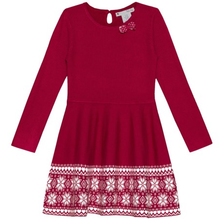 Nula Bug Ribbed Knit Dress - Long Sleeve (For Toddlers)