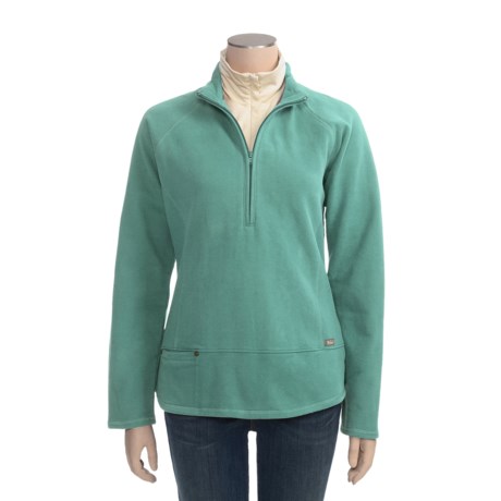 Woolrich New Highland Shirt - Sanded Cotton Fleece, Zip Neck, Long Sleeve (For Women)