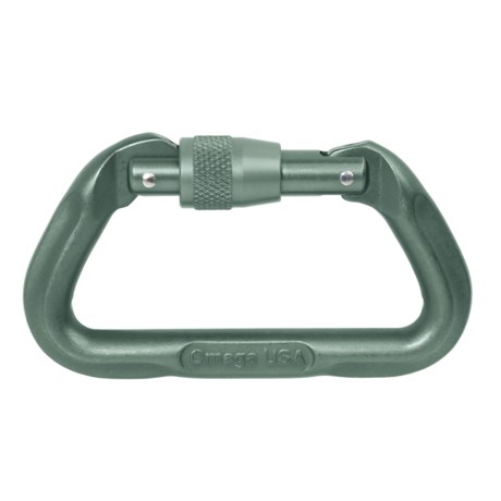 Omega Pacific Locking D Carabiner - Straight Gate