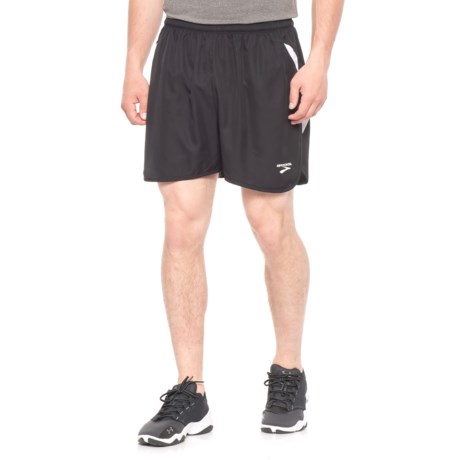 Brooks Curved Side Panel Running Shorts - Built-In Briefs (For Men)