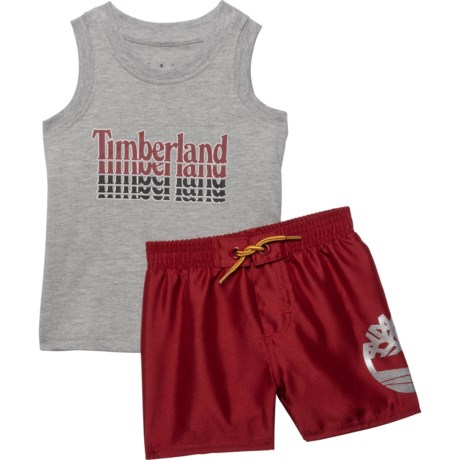 Timberland Infant Boys Muscle Shirt and Swim Trunks Set - Sleeveless