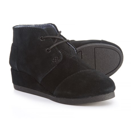 TOMS Desert Wedge Boots - Suede (For Girls)