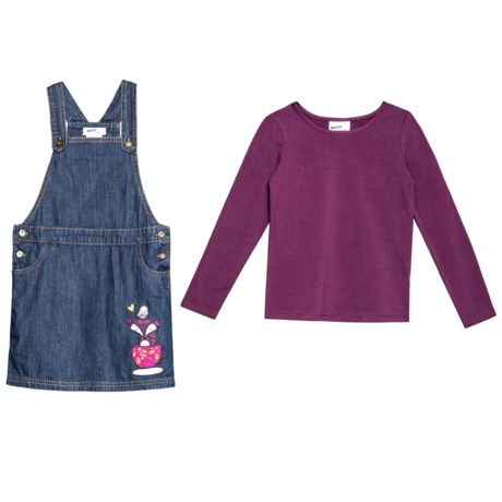 Bopster & Mimi Denim Jumper and T-Shirt - Long Sleeve (For Toddler and Little Girls)
