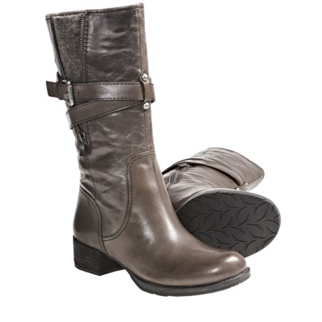 naya black leather boots