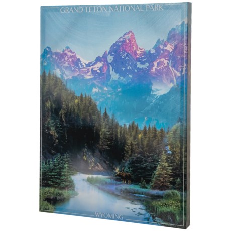 East Coast Graphics 18x24” River Moose “Grand Teton National Park” Print