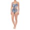 Athena Blue Horizon Cutout Shirred One-Piece Swimsuit - Padded Cups (For Women)