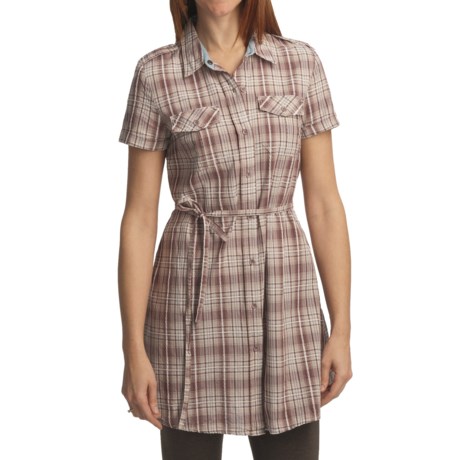 Gramicci Cordia Amari Plaid Shirt Dress - Short Sleeve (For Women)