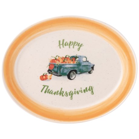 Matceramica Thanksgiving Truck Platter - 16x13”