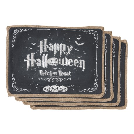 Hallow Home Happy Halloween Canvas Placemats - Set of 4