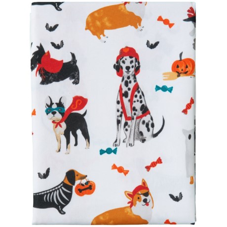 Spooky Night Costume Dogs Tablecloth - 70” Round