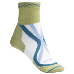 Lorpen Tri-Layer Ultralight Trail Running Socks - TENCEL®-CoolMax®, Quarter Crew (For Women)