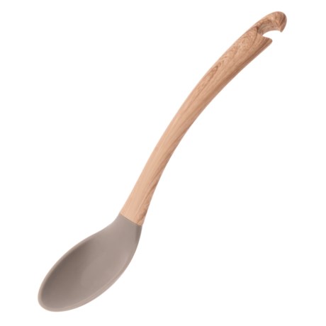 Masterclass Soft-Touch Faux-Wood Handle Solid Spoon