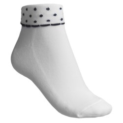 ECCO Cushioned Rollover Anklet Golf Socks - Pima Cotton (For Women)