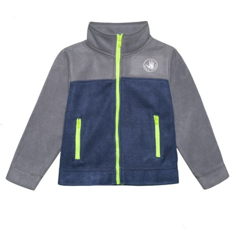 Body Glove Full-Zip Colorblock Fleece Jacket - Long Sleeve, Blue/Grey (For Little Boys)