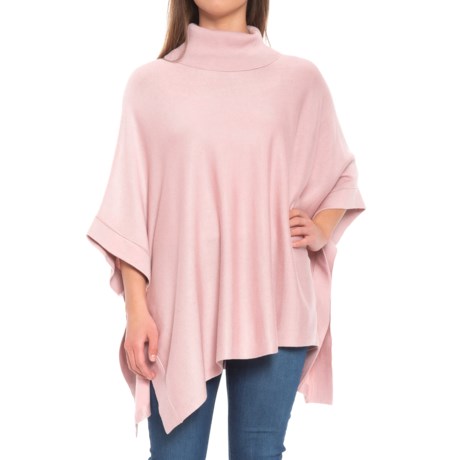 Foxcroft Rina Solid Turtleneck Poncho (For Women)