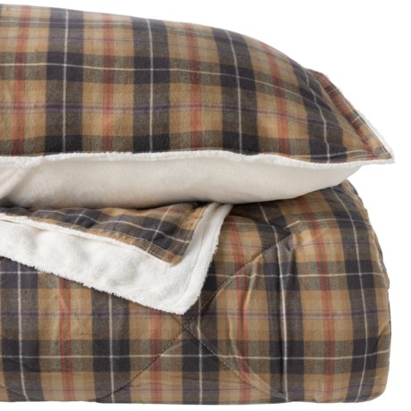 Berkshire Blanket Campfire Plaid Flannel Comforter Mini-Set - Full-Queen