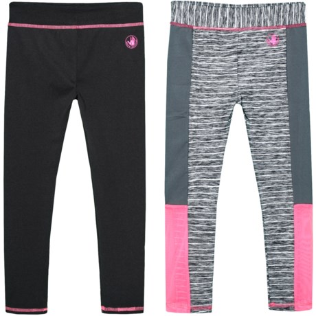 Body Glove Striped and Solid Leggings - Set of 2 (For Big Girls)