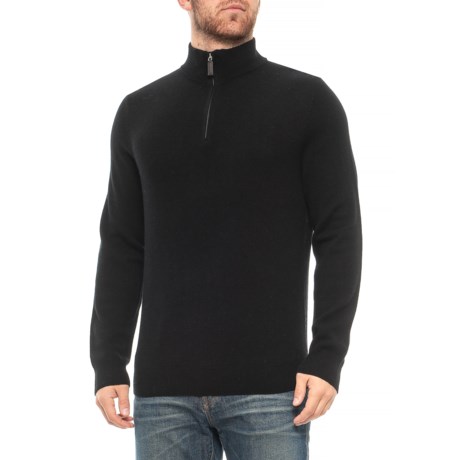 Tahari Zip Neck Cashmere Sweater (For Men)