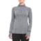 Mondetta Relay Pleated Back Shirt - Zip Neck, Long Sleeve (For Women)