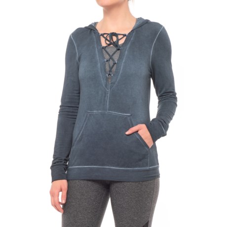 PL Movement by Pink Lotus Lace-Up Hoodie (For Women)