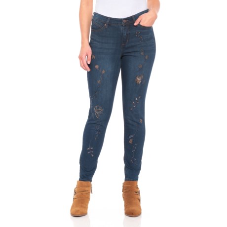 Bandolino Lisbeth Embroidered Ankle Jeans - Curvy Fit, Skinny (For Women)