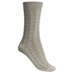 Goodhew San Fran Cable Socks - Merino Wool, Crew (For Women)