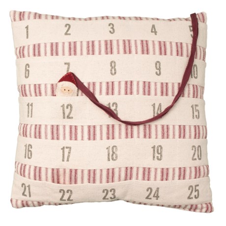Designs by Kathy Reversible Christmas Countdown Throw Pillow - 20x20”