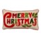 EnVogue Holiday Merry Christmas Throw Pillow - 14x24”, Feathers