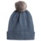 Aspen Cashmere Slouchy Hat - Faux-Fur Pom (For Women)