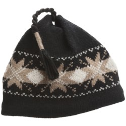Jacob Ash EcoRaggs® Diamond Snowflake Beanie Hat - Wool, Recycled Materials (For Men and Women)