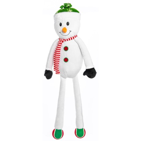 Holiday Dog Toy Jumbo Plush Snowman Dog Toy with Attached Tennis Balls - Squeaker