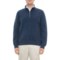 Carnoustie Sueded Cotton Pullover Sweatshirt - Zip Neck (For Big Men)