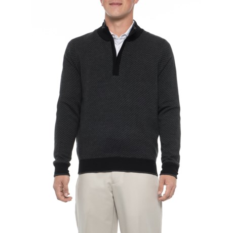 Carnoustie Merino Wool Golf Sweater - Zip Neck (For Men)